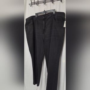 Good American Black Straight Leg Jeans